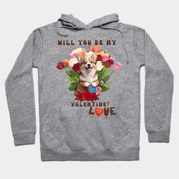 Valentines Dog Hoodie by CloudEagleson